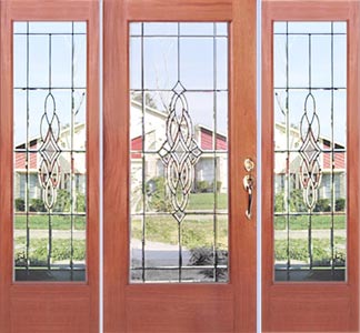 leaded glass entry