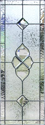 Custom leaded glass bevel sidelight window CH74P