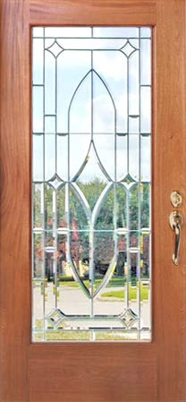CHBD8LD beveled leaded glass door