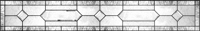 double house bevels leaded glass custom transom window
