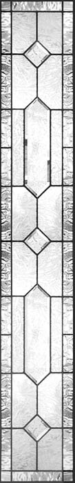 double house bevels leaded glass custom sidelight window