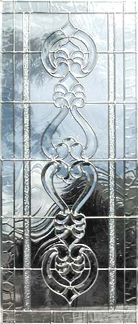 leaded glass bevel door
