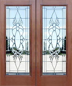 leaded glass entry