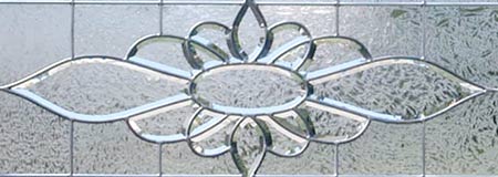 large leaded glass bevel panel
