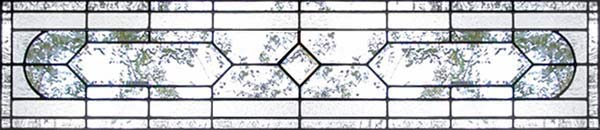 leaded glass transom panel
