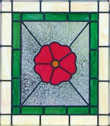 stained glass red flower
