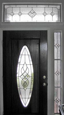 leaded glass entry