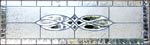 Custom leaded glass beveled transom window