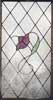Stained glass spiderweb stained and leaded glass panel