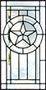 Texas star beveled leaded glass custom window