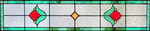 Victorian style stained and leaded glass window