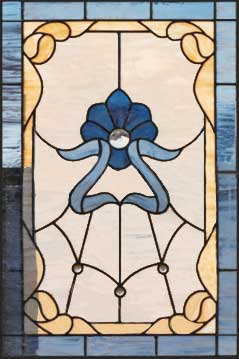 Victorian era stained glass panel