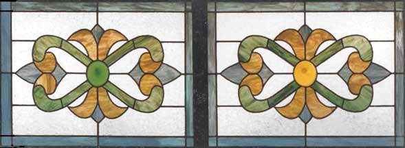 Victorian era stained glass panel