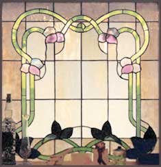 Victorian era stained glass panel