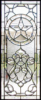 leaded glass bevel panel