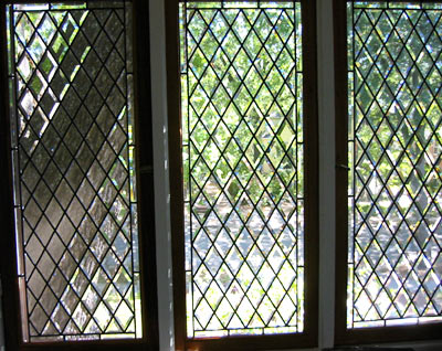 all beveled diamonds leaded glass windows