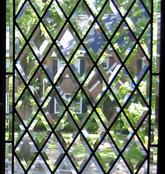 Custom all beveled leaded glass diamond windows