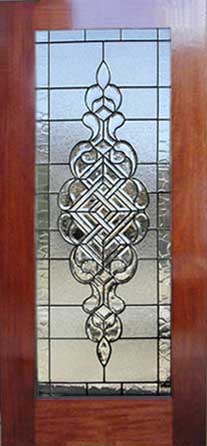 leaded glass door with CH690 leaded glass bevel window