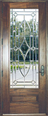 CHBD8L all-beveled leaded glass door at Glass by Design