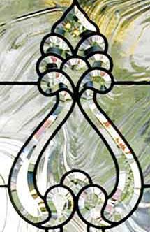 Custom leaded glass bevel window 4INFSETSP