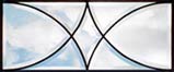 Colonial style all-beveled custom transom window
