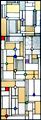 Custom leaded glass doors Frank Lloyd Wright inspired