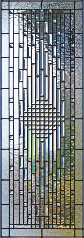 Custom leaded glass pencil bevels window