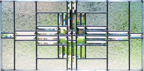 leaded glass pencil bevels window