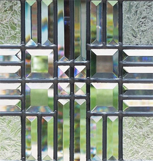 leaded glass pencil bevels window