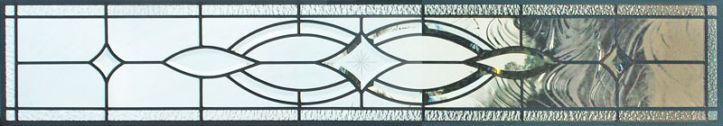 Custom leaded glass bevel transom window