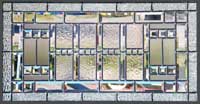 Custom leaded glass window abstract 30H