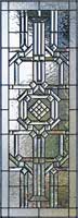 Custom leaded glass window abstract 35v