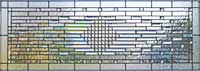 Custom leaded glass window abstract 36H