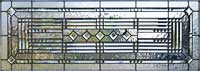 Custom leaded glass window abstract 38H