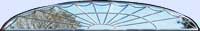 Custom colonial 6 leaded glass transom window