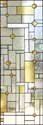 Frank Lloyd Wright inspired leaded glass doors