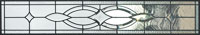 Custom leaded glass beveled transom window