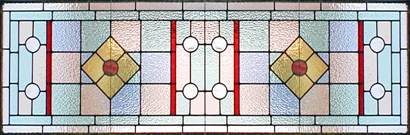 Art Deco style stained and leaded glass window