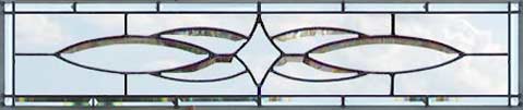 Custom leaded glass transom window