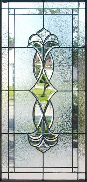 JS16P leaded glass beveled window custom glass design