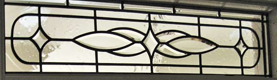 leaded glass transom