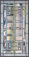 Custom leaded glass window abstract 30V