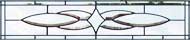 Custom leaded glass beveled transom window