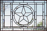 Texas Star custom leaded beveled glass window