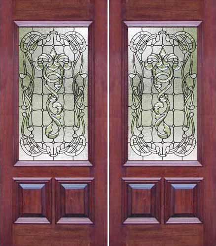 Ab083l Leaded Beveled Glass Doors Custom Glass Design