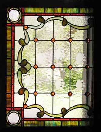 stained and leaded glass window