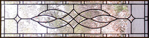 Custom leaded glass bevel transom window