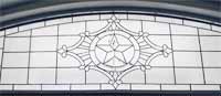 Custom leaded beveled glass bretscherih transom window