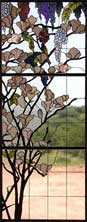 wisteria arch stained glass window