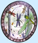 dragonflies custom stained glass window